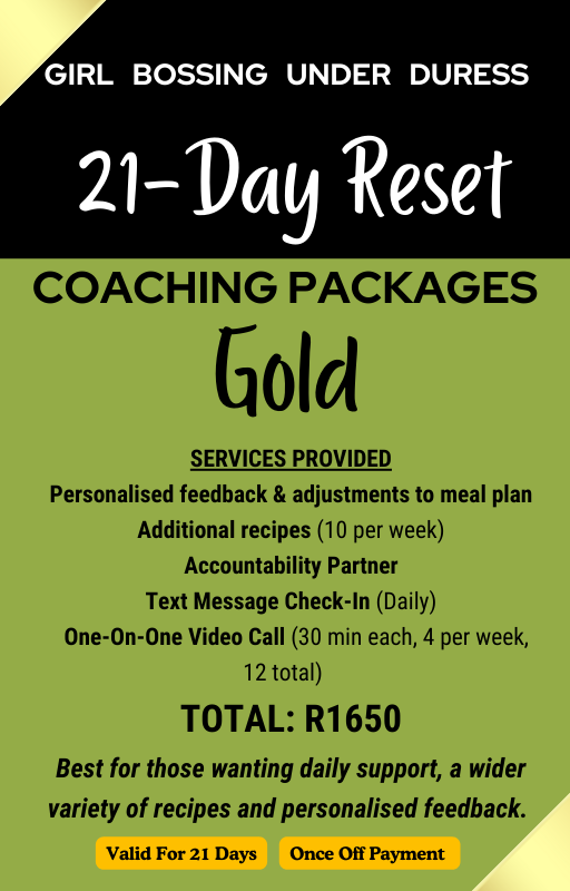 21-Day Reset Coaching Packages - Gold Package